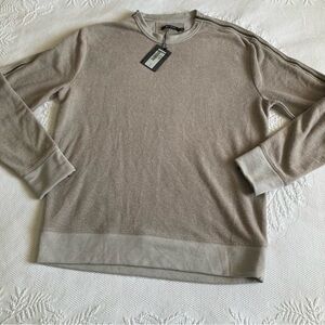 NWT T Alexander Wang men’s sweatshirt long sleeve zipper sleeves bamboo size M
